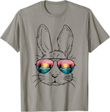 Cute Bunny Easter Lover Bunny Graphic T-Shirt in Slate Grey