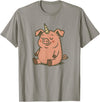 Funny Pig Outfit Unicorn Pig Costume for Funny Pigs and Unicorns Lovers T-Shirt - Slate Grey