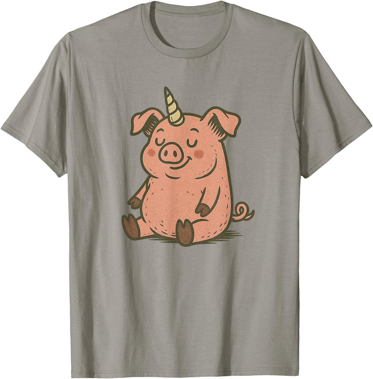 Funny Pig Outfit Unicorn Pig Costume for Funny Pigs and Unicorns Lovers T-Shirt - Slate Grey