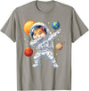 Hamster Astronaut Dabbing Funny Space Animal for Kids T-Shirt - Slate Grey