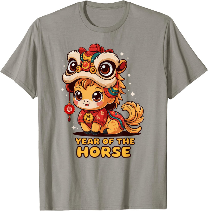 Chinese New Year of The Horse 2026 Lunar t -shir t Chinese New Year of The Horse 2026 Lunar New Year T-Shirt - Slate Grey