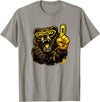 Cool Hockey Lion Game Day Sports Gift Funny Hockey Bear Game Day Vintage Shirt for Fans T-Shirt - Slate Grey
