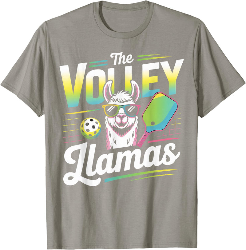 CharlIan Minds - LlamaLovers The Volley Llamas Pickleball Funny Llama T-Shirt - Slate Grey