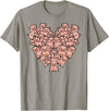 Pig Lover Shirts For Men Women Kids Pigs Heart Shape Cute Love Hog Swine Girls Kids Women Men T-Shirt - Slate Grey