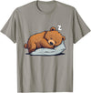 Cute Sleeping Animals Napping Bear Sleeping Sleepy Bear Cute Bear Sleeping T-Shirt - Slate Grey