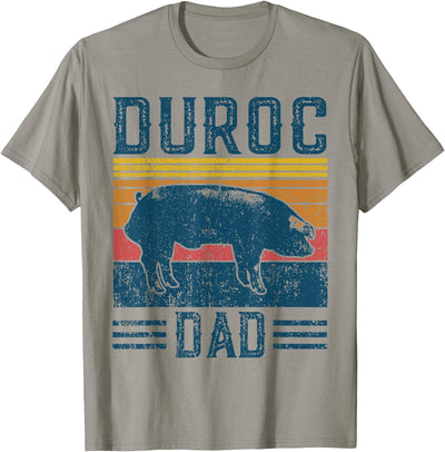 Farming Breed - Vintage Duroc Pig Dad T-Shirt