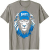 I Liked The Lions Before It Was Cool Tees Blue Lions Salty Wearing Hat Salty Cool Lions Strong Lions T-Shirt - Slate Grey