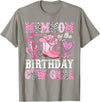 Pink Western Cowgirl Bday Party Family Matching Mommom Of The Birthday Cow-Girl Rodeo Cowgirl Bday T-Shirt - Slate Grey
