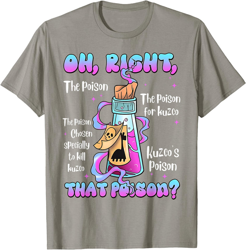 Funny Drink Me Poison Halloween Costume Vintage Oh Right That Poison Llama Halloween T-Shirt - Slate Grey