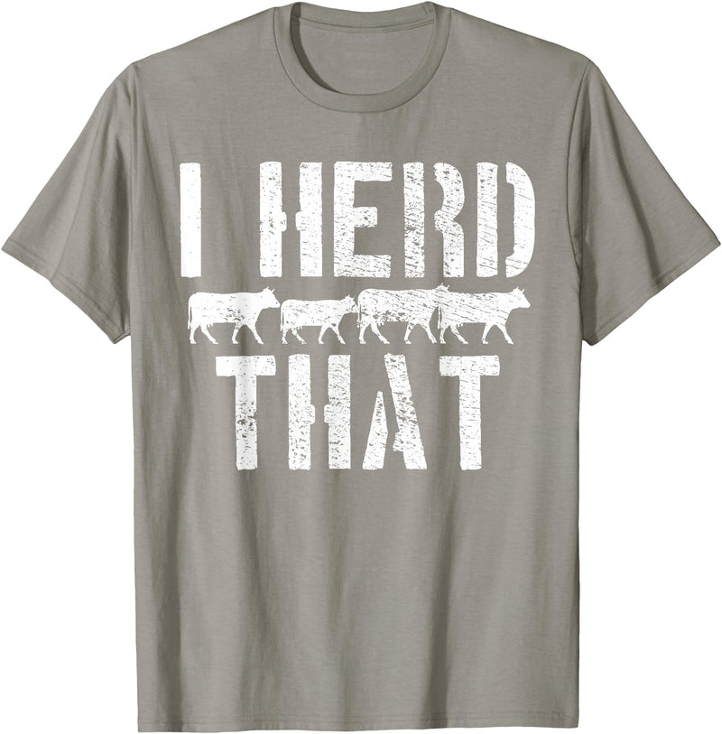 Daneisyista Vintage Cow Beef Butcher Farmer Gift T-Shirt - Slate Grey