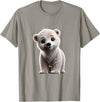 Just Sweet Designs Cute Polar Bear Cub | Polar Bear Lovers T-Shirt - Slate Grey