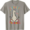 Funny Llama Yoga T-Shirt Llama Llamaste T-Shirt - Slate Grey