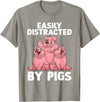 Pig Gift Pig Lover Stuff & Pig Novelty Accessories Funny Pig Design For Men Women Kids Farm Animal Pig Lovers T-Shirt - Slate Grey