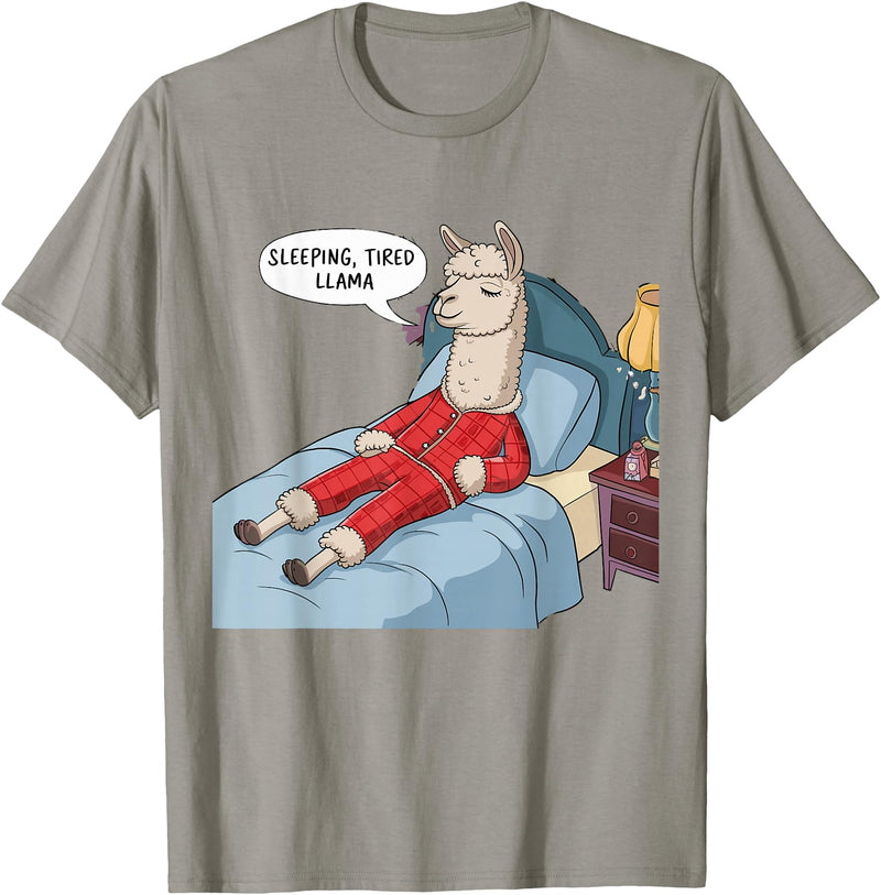 Alpaca shirt Family Llama Pjs Clothes Alpaca Llama with Red Buffalo Plaid Pajamas Girl Boy Llama T-Shirt - Slate Grey