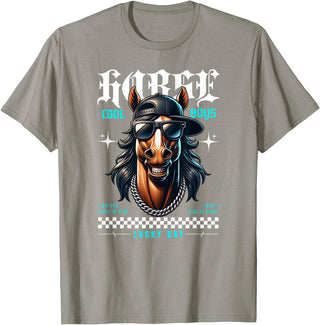 United Labels Horse - Lucky Days Streetwear Cool T-Shirt - Slate Grey