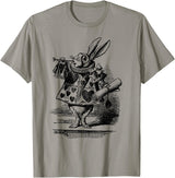 Cute Rabbit Lover Bunny Graphic T-Shirt (Slate Grey) in Slate Grey