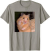 Hamster Meme Peace Sign Funny Pet Owner Trendy T-Shirt - Slate Grey
