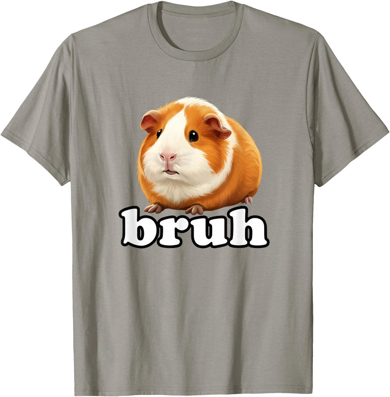 Guinea Pig Rodent Kids Animal Lover Farm Pets Cute Guinea Pig Bruh Cute Rodent Kids Animal Lover Funny T-Shirt - Slate Grey