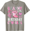 Pink Western Cowgirl Bday Party Family Matching Granny Of The Birthday Cow-Girl Rodeo Cowgirl Bday T-Shirt - Slate Grey