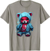 Teddy Bear Hoodie Street Style Urban Art Teddy Bear Hoodie Cool Street Style T-Shirt - Slate Grey