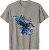 Wistful Blue Beta Fish T-Shirt - Slate Grey