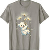 Blueberry Clothing Baby Polar Bear Floating On Dandelion Seeds T-Shirt - Slate Grey