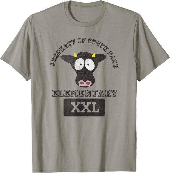 South Park South Park Elementary Cows T-Shirt - Slate Grey