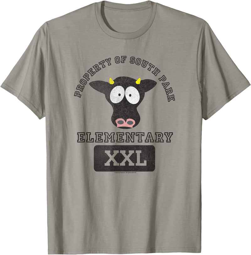 South Park South Park Elementary Cows T-Shirt - Slate Grey