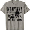 Montana Is Calling And I Must Go! Montana Is Calling & I Must Go Bear Mountains Vintage Gift T-Shirt - Slate Grey