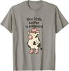 Funny Western Cow Pregnancy Announcement Thanksgiving Pregnancy Announcement Funny Cowgirl Mama to Be T-Shirt - Slate Grey
