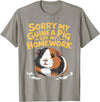 Sorry My Guinea Pig ate my Homework Kids School Sorry My Guinea Pig Ate My Homework Funny Pet Rodent Hamster T-Shirt - Slate Grey