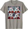 Polar Bears Lover Xmas Photo Booth Men Women Kids Polar Bear Wearing Santa Outfit Winter Christmas T-Shirt - Slate Grey