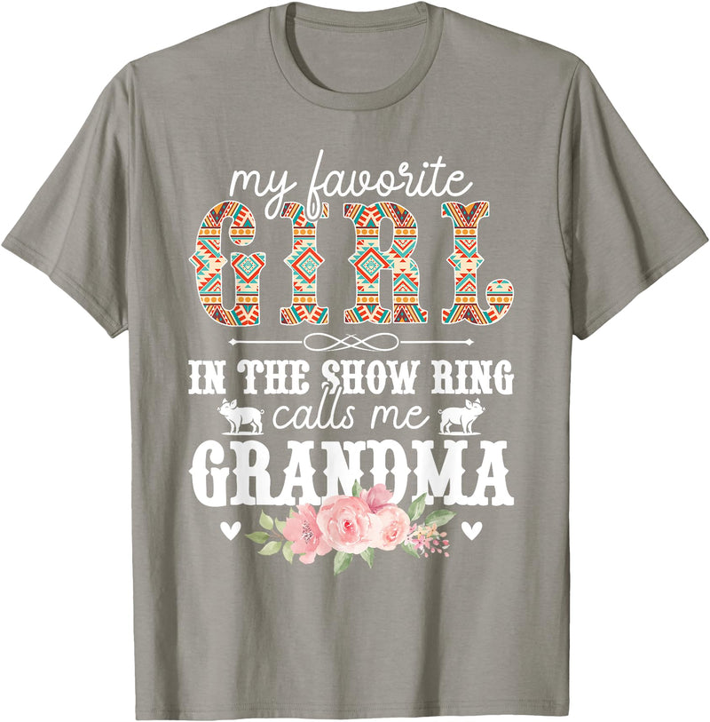Proud Pig Show Grandma For Mother's Day Proud Pig Show Grandma Pig Show Grandmother T-Shirt - Slate Grey