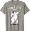 Polar Bear Enthusiast Apparel Polar Bear Wearing Sunglasses with Stay Cool Quote T-Shirt - Slate Grey