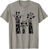 Cool Giraffe Summer Vacation Giraffe Family Matching Summer Sunglasses Vacation Safari T-Shirt - Slate Grey