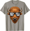 generic Buffalo with Sunglasses Wildlife Graphic for Men Women Kids T-Shirt - Slate Grey