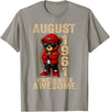 Born in 1961 August 65th Birthday Gifts For Women August 65th Birthday Men Women 1961 Awesome Teddy Bear T-Shirt - Slate Grey