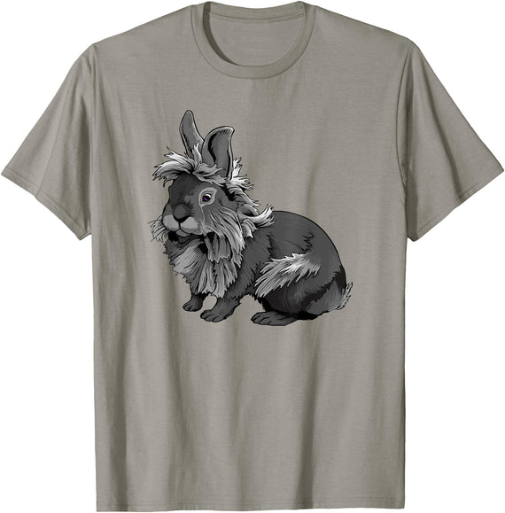 Lion Head Rabbit Breeder Rabbit Pet T-Shirt in Slate Grey