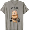 Hamster Muscle Training with Barbell Shrug Bar Fitness Gym T-Shirt - Slate Grey