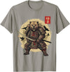 Anime Shirts For Men Women Kids Gifts Samurai Bear Shirt Warrior Vintage Graphic Japanese Men T-Shirt - Slate Grey