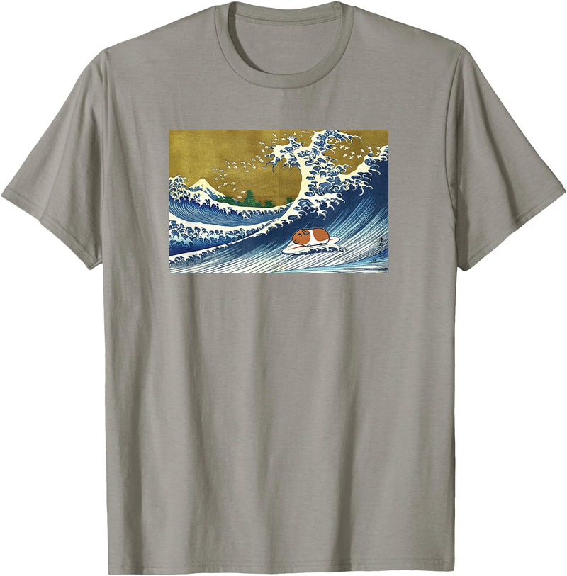 Kids Animal Wheek Cavy Mom Gift T Shirts & Hoodies Funny Retro Vintage Surfing A Great Wave Guinea Pig Lover T-Shirt - Slate Grey