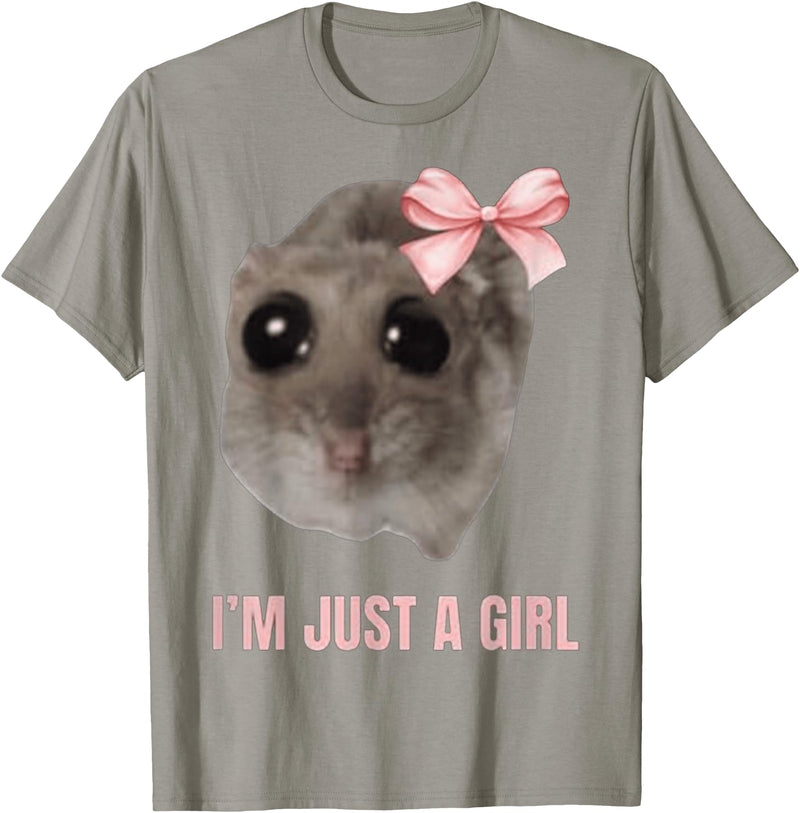 I'm Just a Girl Hamster FUNNY T-Shirt - Slate Grey