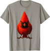 I just really like animals Angry Cardinal Artwork Red Bird Nature Wildlife Graphic T-Shirt - Slate Grey