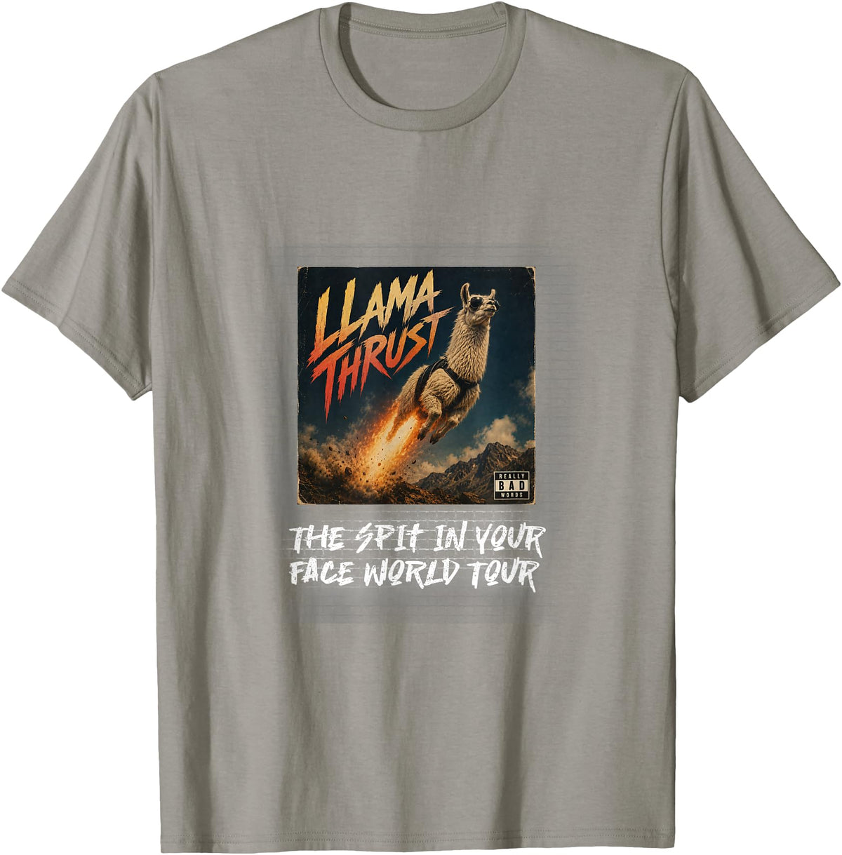 Genesis Design Fun Llama T-Shirt - Slate Grey