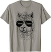 Mama Llama Funny Animal Apparel Llama Lover Mama Llama T-Shirt - Slate Grey