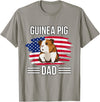 Funny Guinea Pigs Outfits Cavy US Flag 4th Of July Father's Day Guinea Pig Dad T-Shirt - Slate Grey