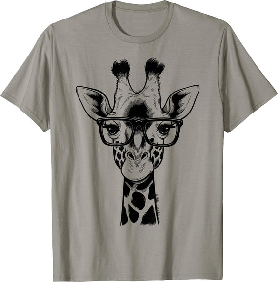 Cute Funny Giraffe Cool Summer Casual Graphic Tees Cute Giraffe Graphic Casual Summer Funny Cool Animal Lover T-Shirt - Slate Grey