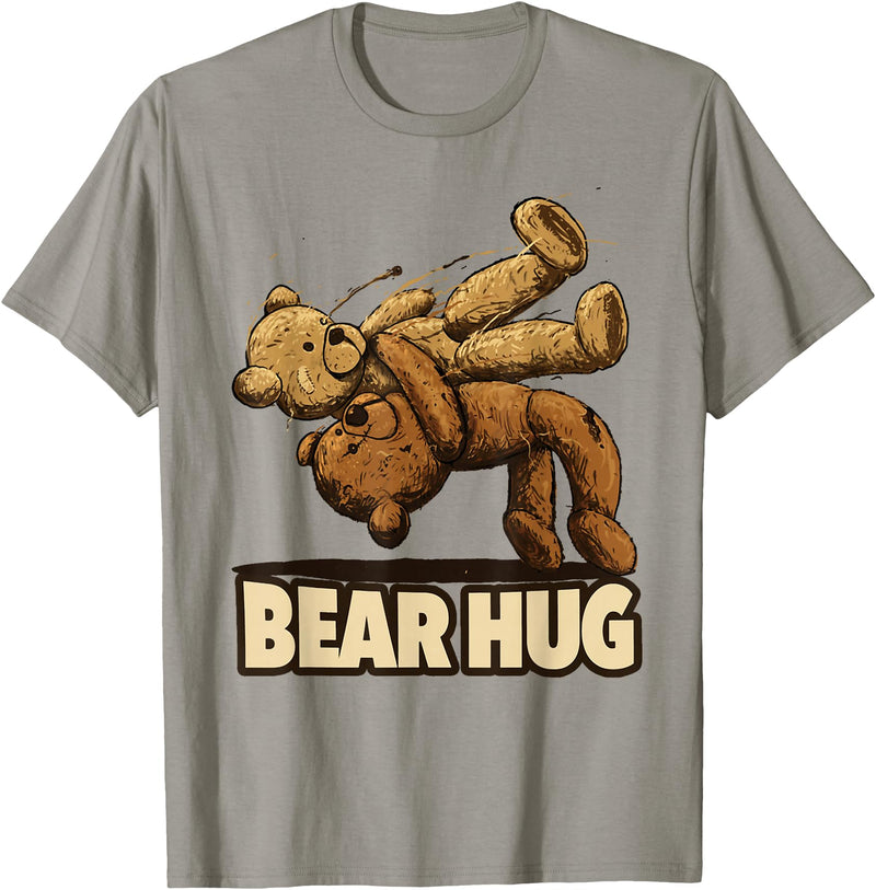 Bear Hug Wrestling Bear Hug - Wrestling bears T-Shirt - Slate Grey