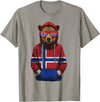 Cool Norwegian Roots Norway Norway Roots Bear Norge Norwegian Flag T-Shirt - Slate Grey