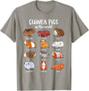 Guinea pig designs Various Guinea Pig Breeds - Guinea Pig T-Shirt - Slate Grey